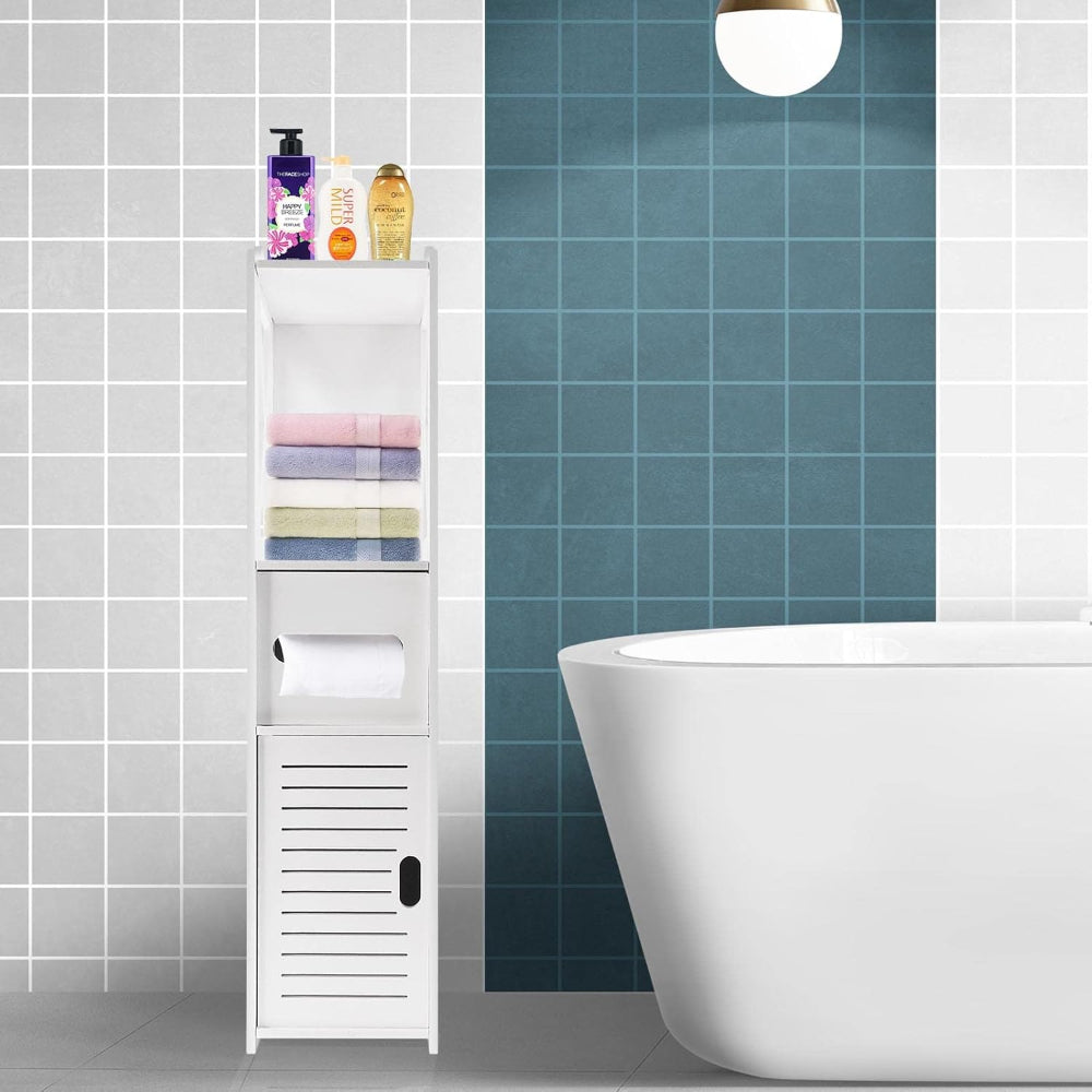 Waterproof Bathroom Cabinet - Compact Freestanding Storage 80x18x20cm