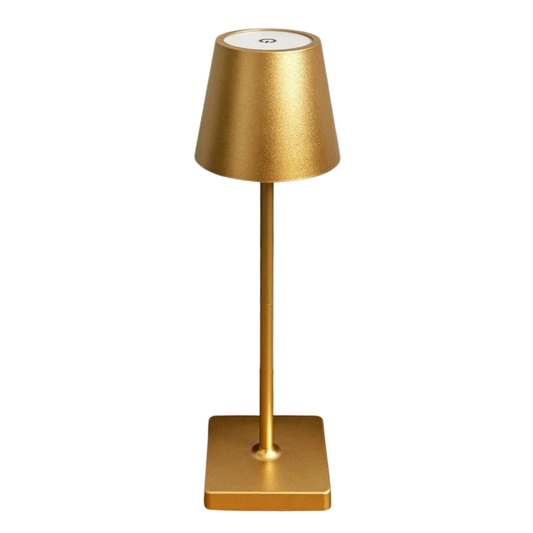 Gold Rechargeable LED Table Lamp - Dimmer Touch Night Light
