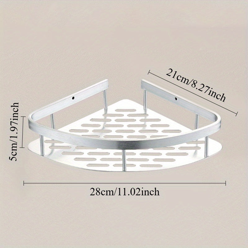 Stainless Steel Shower Caddy: Corner Shelf Organizer