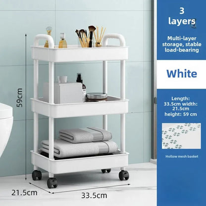 3-Tier Rolling Cart: Versatile Storage for Home & Office